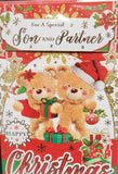 Son & Partner Christmas - Cute Bears With Gifts