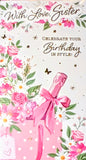 Sister Birthday - Slim Champagne & Flowers