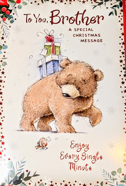 Brother Christmas - Big Brown Bear With Gifts