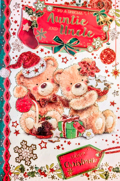 Auntie & Uncle Christmas - Cute Bears With Gifts