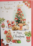 Sister Christmas - Cute bears and tree