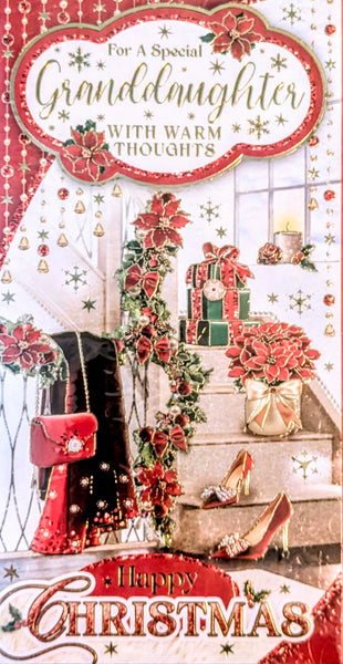 Granddaughter Christmas - Slim Traditional Stairs