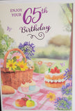 65 Birthday Female - Flowers and cake