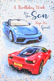 Son Birthday - Red & Blue Sports Cars