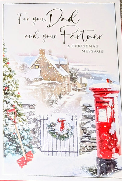 Dad & Partner Christmas - Traditional Snowy Scene