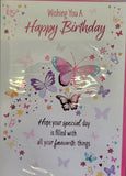 Open Female Birthday - Traditional butterfly