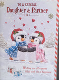 Daughter & Partner Christmas - Large Cute penguins