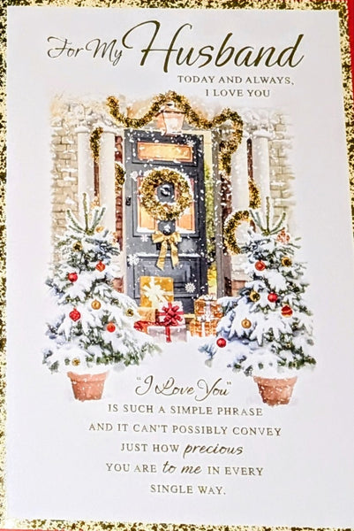 Husband Christmas - Traditional Black Door Words