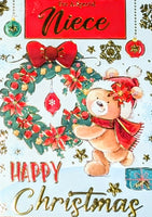 Niece Christmas - Cute Wreath On Left