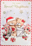Neighbours Christmas - Cute Bears At Gate