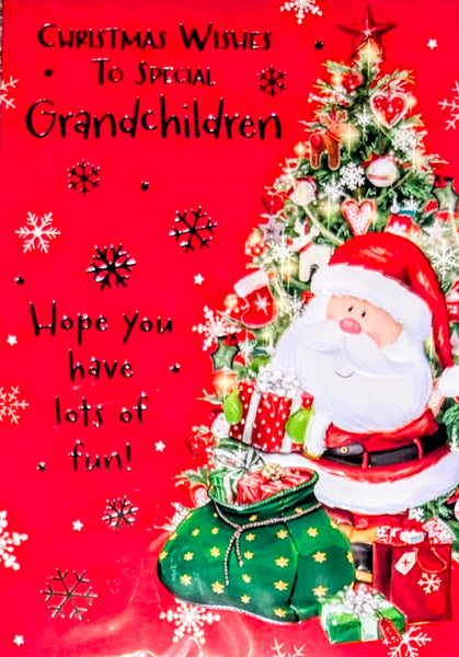 Grandchildren Christmas - Santa & Tree