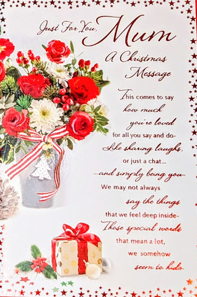 Mum Christmas - Traditional Flowers Words