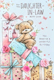 Daughter In Law Birthday - Cute Bear On Boxes