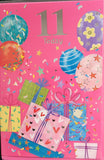 11 Girl Birthday - Hot pink