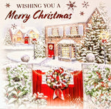 12 Pack Of Christmas Cards - Traditional Red Gate