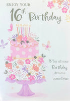 16 Girl Birthday - Big Cake