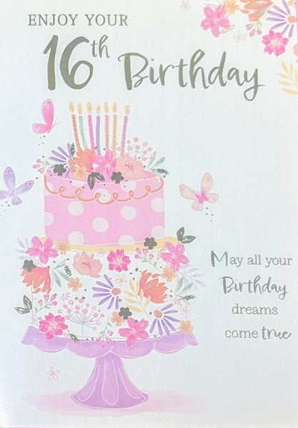 16 Girl Birthday - Big Cake
