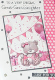 Great Granddaughter Birthday - Cute Bunting Sitting