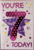7 Girl Birthday - Purple Star