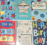 3 x Open Male Birthday Cards - Modern