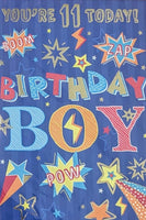 11 Boy Birthday - Blue Stars