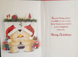 Mum & Dad Christmas - Cute Bears in Fireplace