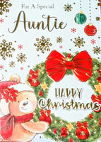 Auntie Christmas - Cute Wreath On Right