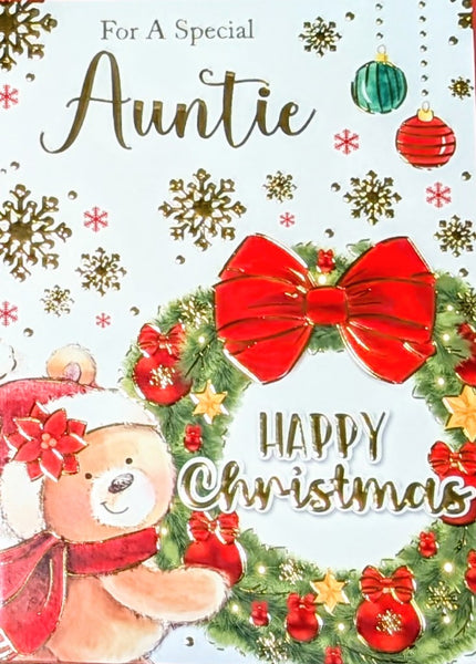 Auntie Christmas - Cute Wreath On Right