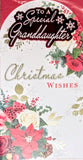 Granddaughter Christmas - Slim Platinum Flowers