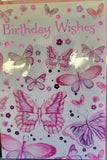 Open Female Birthday - Traditional butterfly