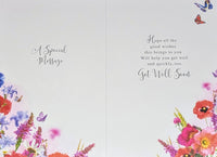 Get Well Soon - Flowers & Butterflies