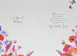 Get Well Soon - Flowers & Butterflies