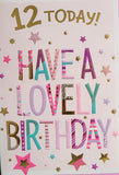 12 Girl Birthday - Pale Pink