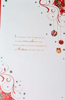 Son & Daughter In Law Christmas - Large 8 Page Traditional Wreath