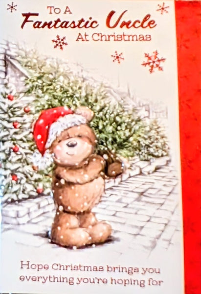 Uncle Christmas - Cute Bear Carrying Tree