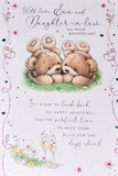 Son & Daughter In Law Anniversary - Cute Bears & Words