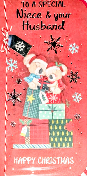 Niece & Husband Christmas - Slim Cute Koalas