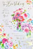 Open Female Birthday - Traditional Flowers In Vases