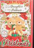 Daughter & Partner Christmas - Cute Bears With Gifts