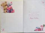 Auntie Birthday - Cute Bear and boxes