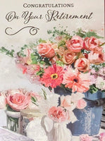 Retirement Female - Blue Flower Pot