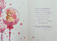 Great Granddaughter 1 (First) Birthday - Cute Bear In Balloon