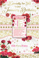 Open Female Birthday - January Birthday Keepsake