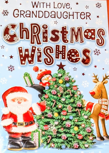 Granddaughter Christmas - Santa & Friends Wishes