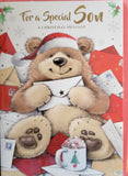 Son Christmas - Large Cute Bear With envelope