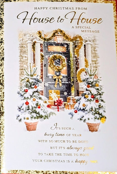 From Our House To Your House Christmas - Traditional Black Door Words