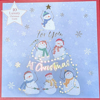 Box Of 10 Christmas Cards - Snowmen