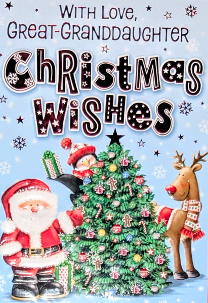 Great Granddaughter Christmas - Santa & Friends Wishes
