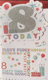 8 Boy Birthday - Platinum Silver Slim