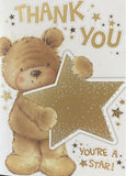 Thank You - Cute bear with star